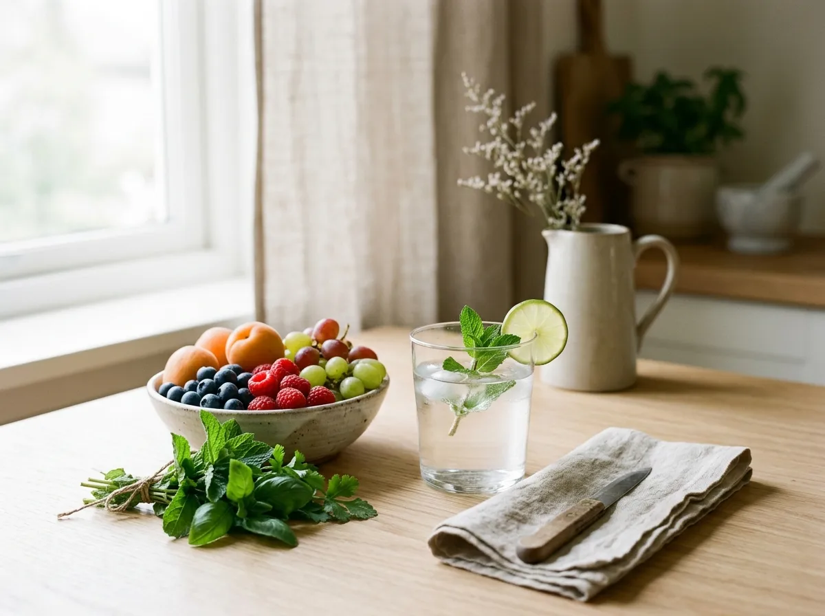 Voedingssupplement met magnesium en vitamine B6 - groene thee macro close-up